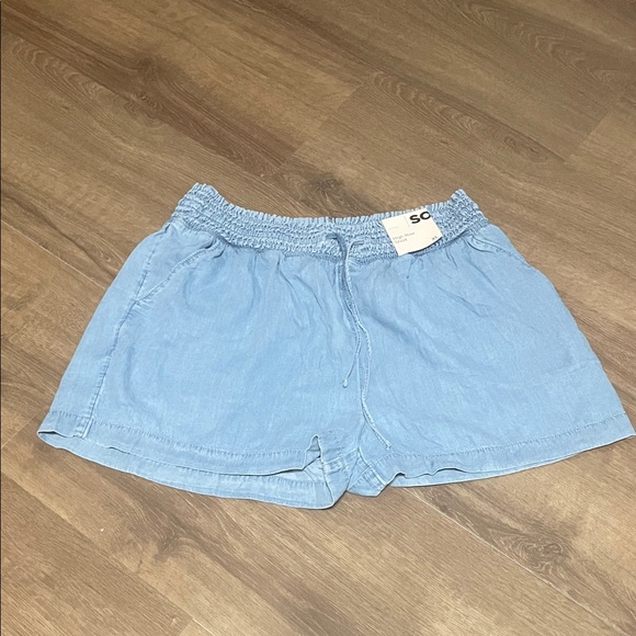 SO Pants - SO Women's Sky Blue High Waist Shorts